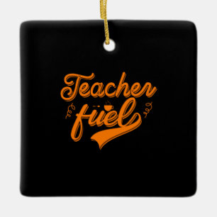 Coffee Art Teacher Fuel Ceramic Ornament