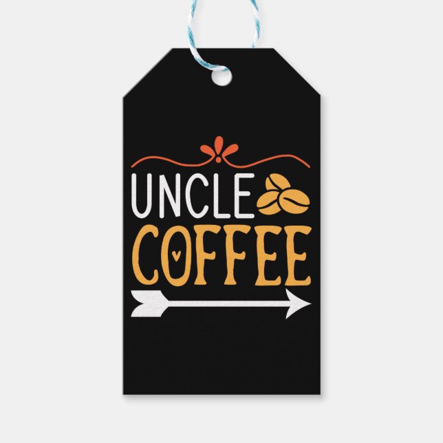 Coffee Art Uncle Coffee Gift Tags (Front)