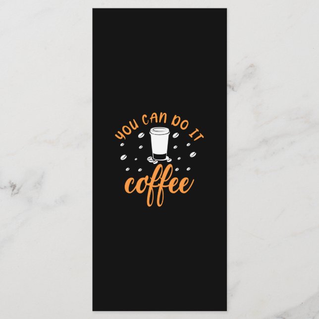 Coffee Art You Can Do It Coffee Menu (Front)