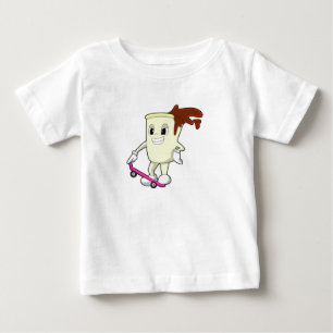Coffee as Skater with Skateboard Baby T-Shirt