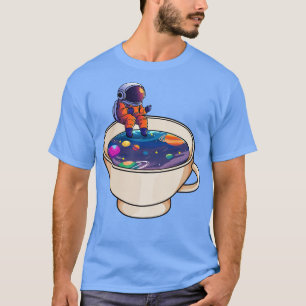 Coffee Astronaut Space Gifts Men Kids Women Funny T-Shirt