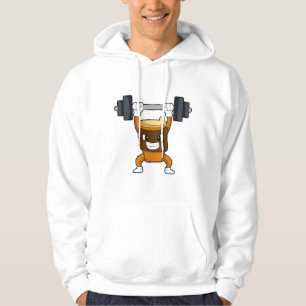 Coffee at Strength training with Barbell Hoodie