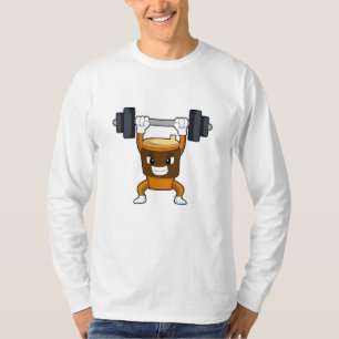 Coffee at Strength training with Barbell T-Shirt