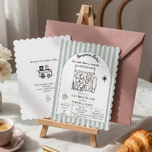 Coffee Baby Is Brew Modern Baby Shower Invitation