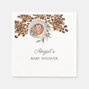 Coffee Baby Shower - a Baby is Brewing Napkin