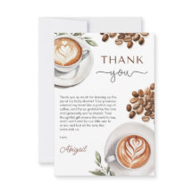 Coffee Baby Shower - a Baby is Brewing Thank You