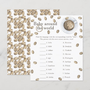 Coffee baby shower - Baby around the world game