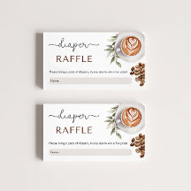 Coffee Baby Shower - Baby is Brewing Diaper Raffle