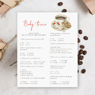 Coffee baby shower - Baby Trivia Game