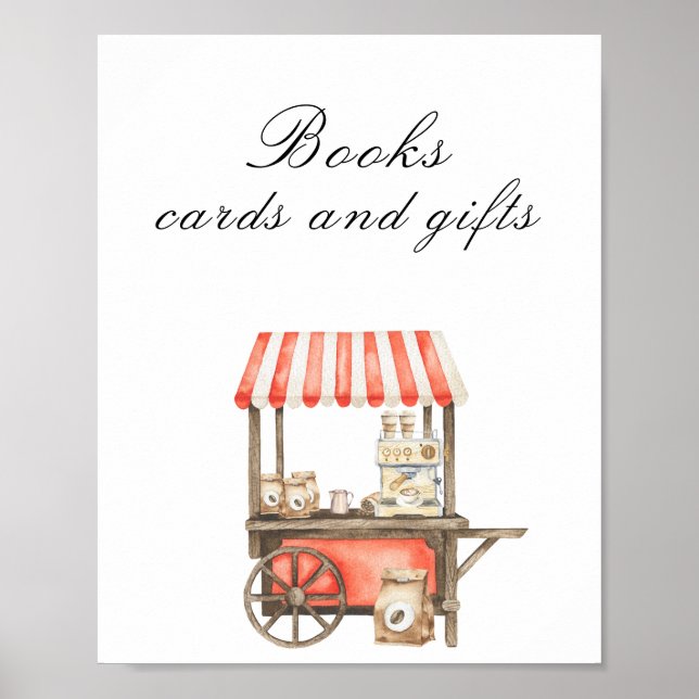 Coffee baby shower - Books, cards and gifts Poster (Front)