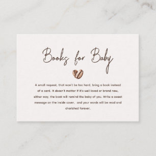 Coffee Baby Shower Books for Baby Enclosure Card