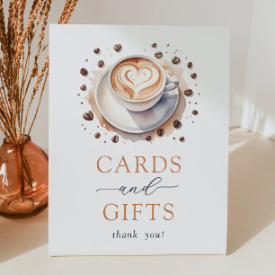 Coffee Baby Shower Cards and Gifts Sign