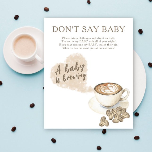 Coffee baby shower - Don't say baby Poster (Creator Uploaded)