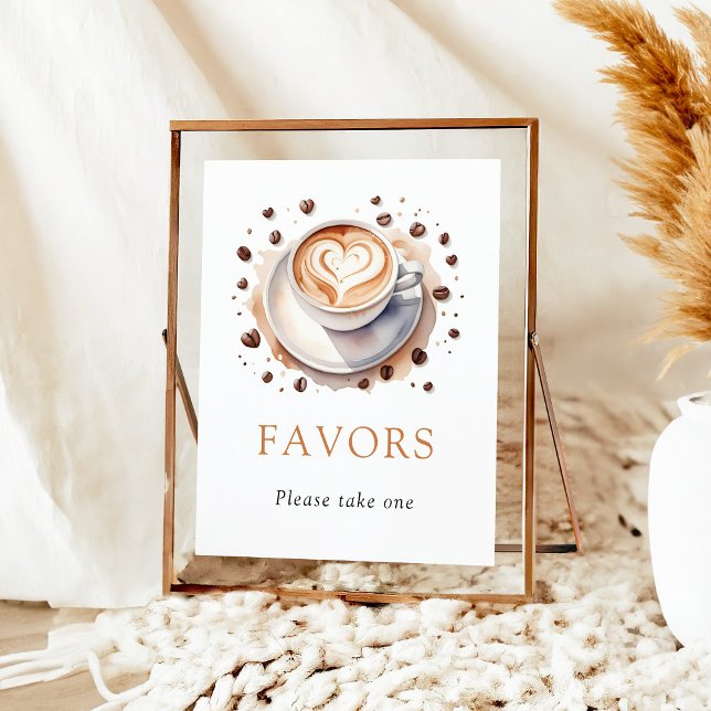 Coffee Baby Shower Favours Party Paper Sign (Creator Uploaded)
