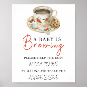Coffee baby shower - Help the Busy Mum-to-Be Poster