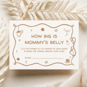 Coffee Baby Shower How Big is Her Belly Enclosure Card