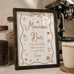 Coffee Baby Shower Momosa Bar Poster