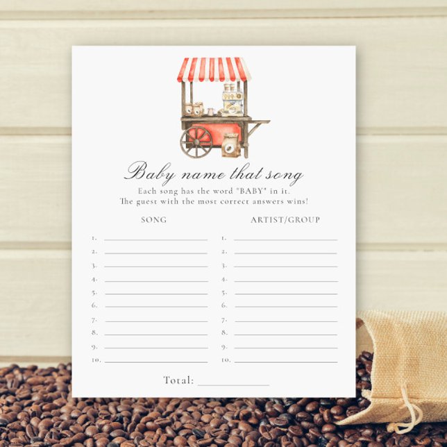 Coffee baby shower - Name that song game (Creator Uploaded)