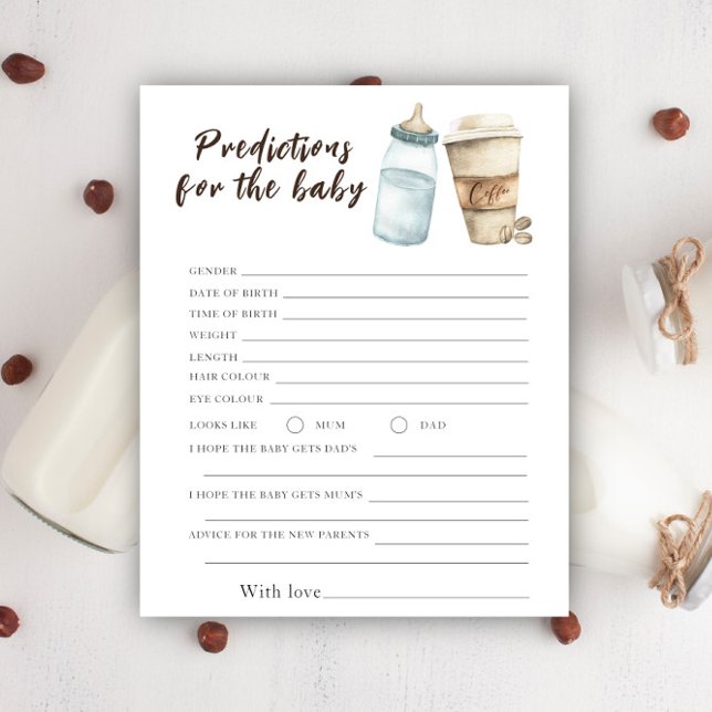 Coffee baby shower - predictions and advice baby (Creator Uploaded)