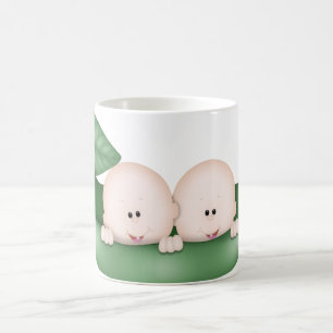 coffee baby shower twins "pea in a pod" cup