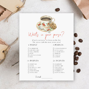 coffee baby shower - What's in your purse game