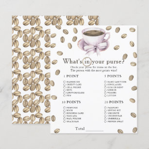 Coffee baby shower - What's in your purse game