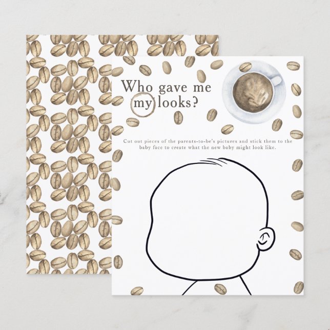 Coffee baby shower - Who gave me My looks? (Front/Back)