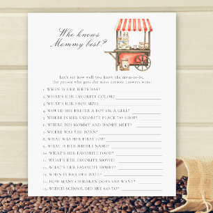 Coffee baby shower - Who knows mommy best