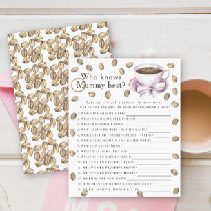 Coffee baby shower - Who knows mummy best