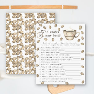 Coffee baby shower - Who knows mummy best
