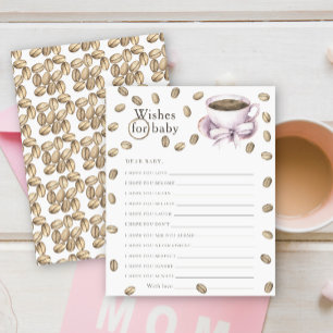 Coffee baby shower - wishes for baby