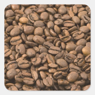 Coffee Background Square Sticker