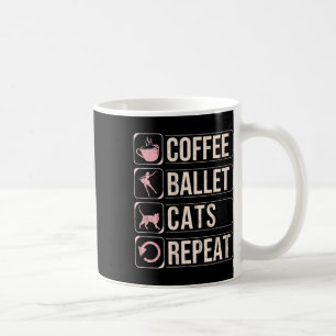 Coffee Ballet Cats Repeat Funny Dancing Dancer Mug