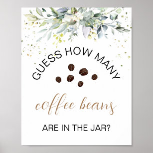 Coffee Bar Bridal Shower Game Poster