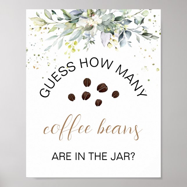 Coffee Bar Bridal Shower Game Poster (Front)