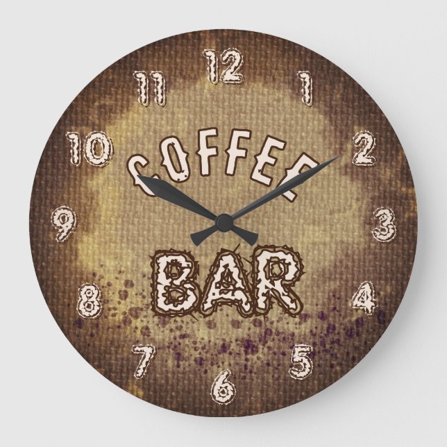 Coffee Bar  Large Clock (Front)