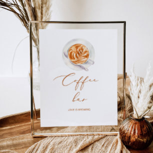 Coffee bar Love is brewing Poster