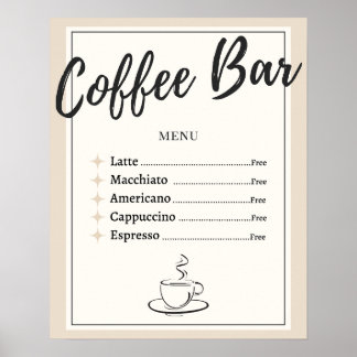 Coffee Bar Poster/Print (Unframed) - 16"x20" Poster
