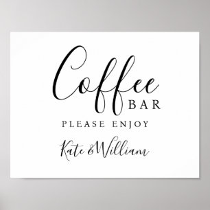 Coffee bar station sign