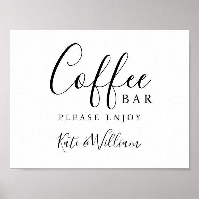 Coffee bar station sign (Front)