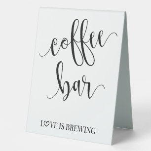 Coffee Bar Tent Wedding Sign