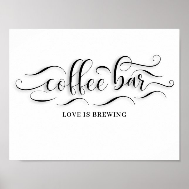 Coffee Bar Wedding Day Sign (Front)