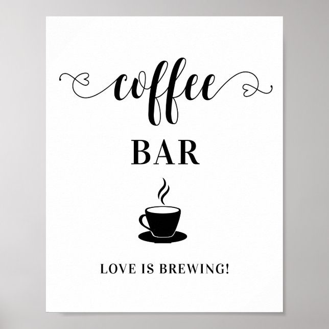 Coffee Bar Wedding Sign (Front)