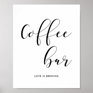 Coffee bar wedding sign