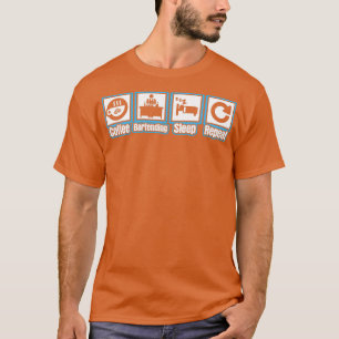 Coffee Bartender Sleep Repeat T-Shirt