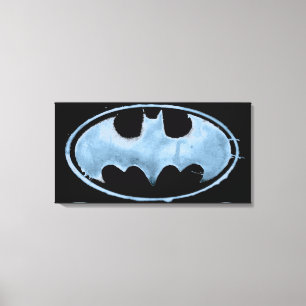 Coffee Bat Symbol - Blue Canvas Print