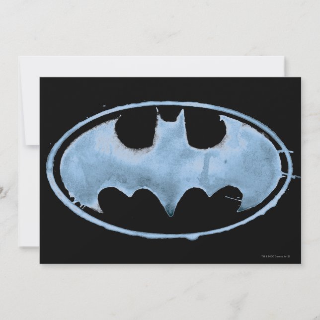 Coffee Bat Symbol - Blue Invitation (Front)