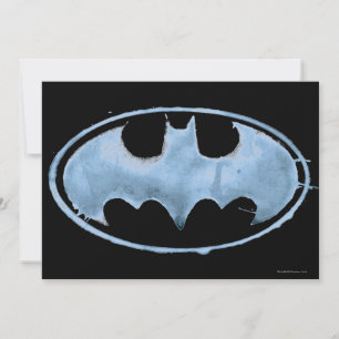 Coffee Bat Symbol - Blue Invitation