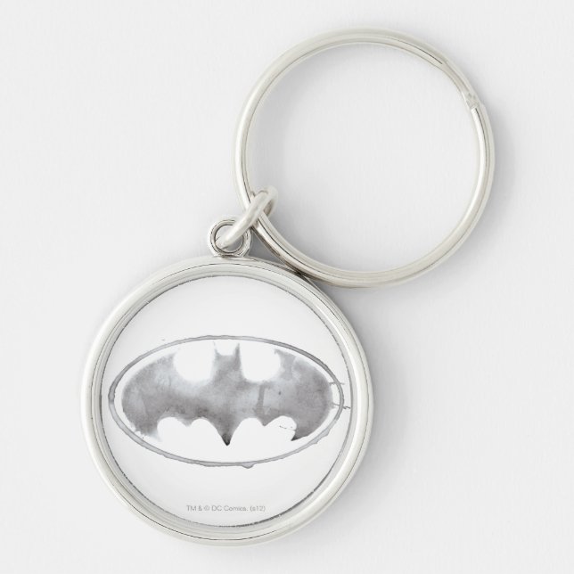 Coffee Bat Symbol - Grey Key Ring (Front)