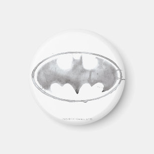 Coffee Bat Symbol - Grey Magnet